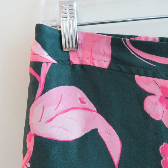 ANTHROPOLOGIE Breezy Tropical Floral Print Wide Leg Satin Pants - Sz 6 - Picture 5 of 16